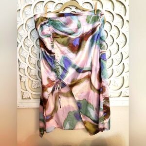 NWT Future Collective Pastel Splash Multi Colorful Skirt Collab by Gabri…